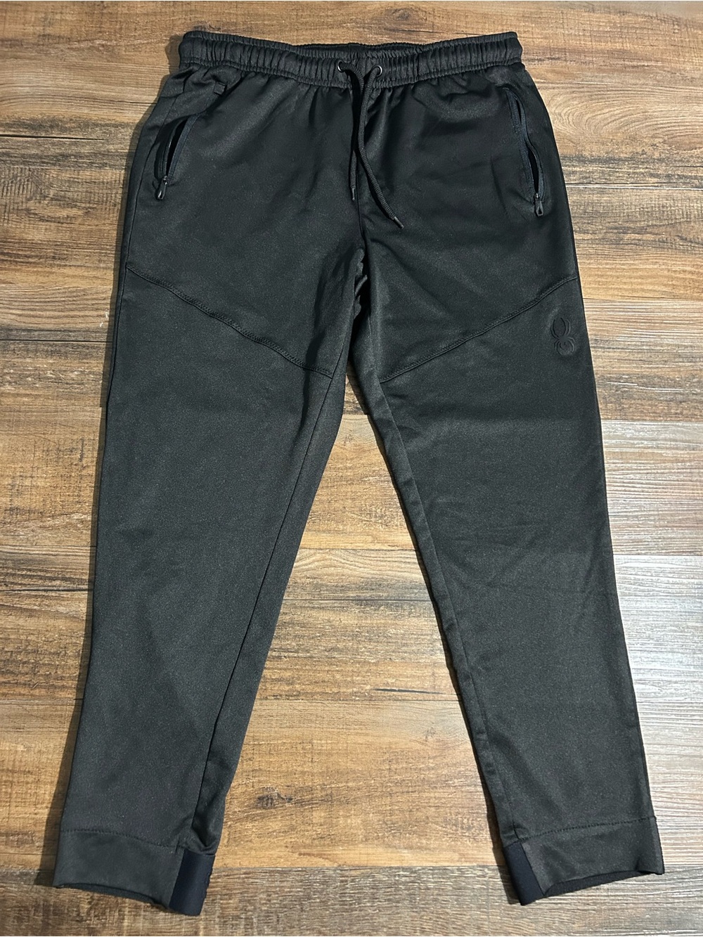 Spyder Active proweb Black Men's Performance Joggers with Drawstring Waist Sz L